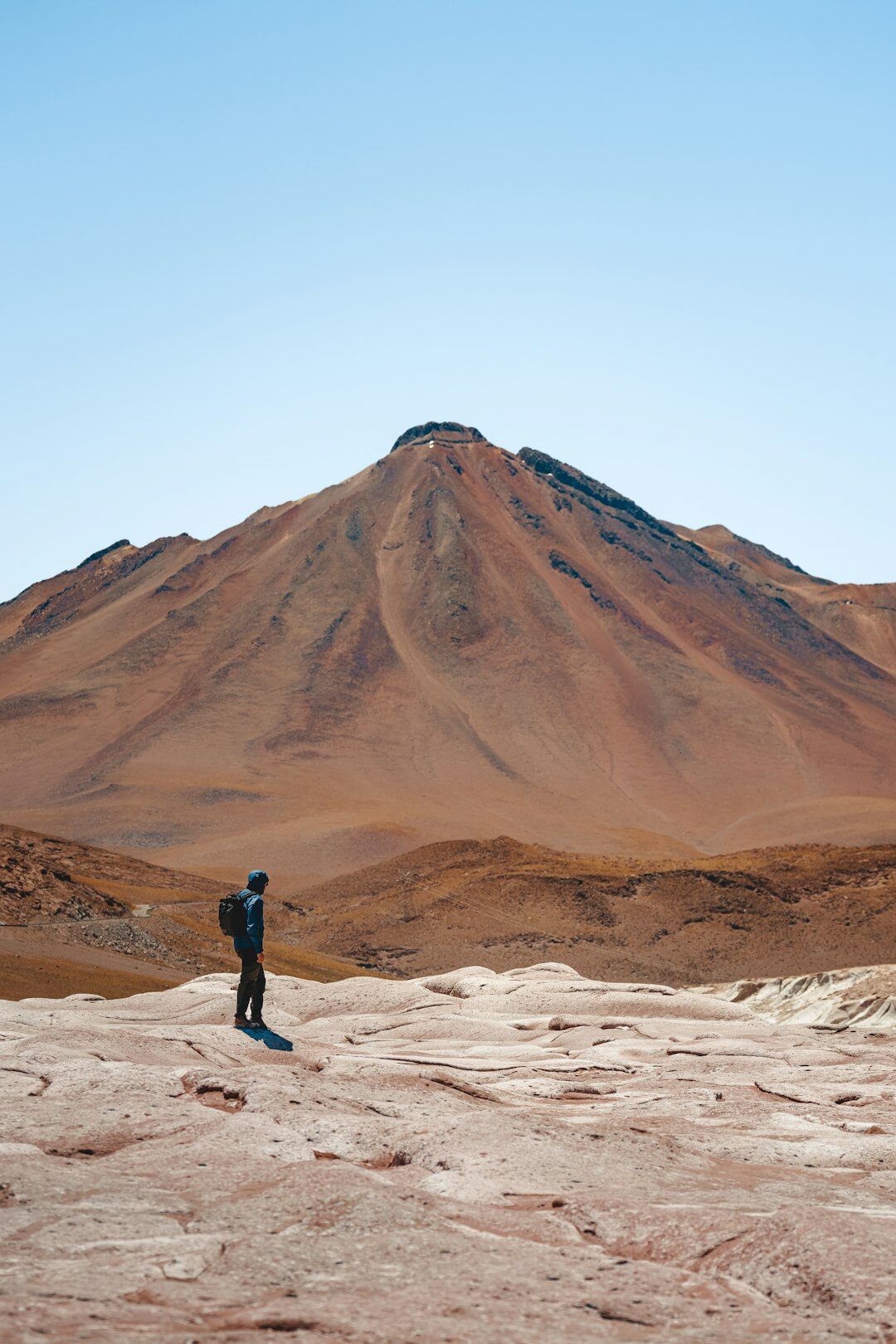 Photographer capturing the Atacama Desert landscape in Chile